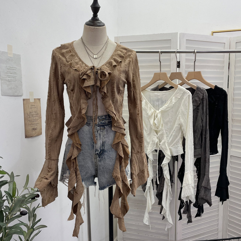 Embroidery Online - ISAROSE Wasteland Style Cardigan for Women