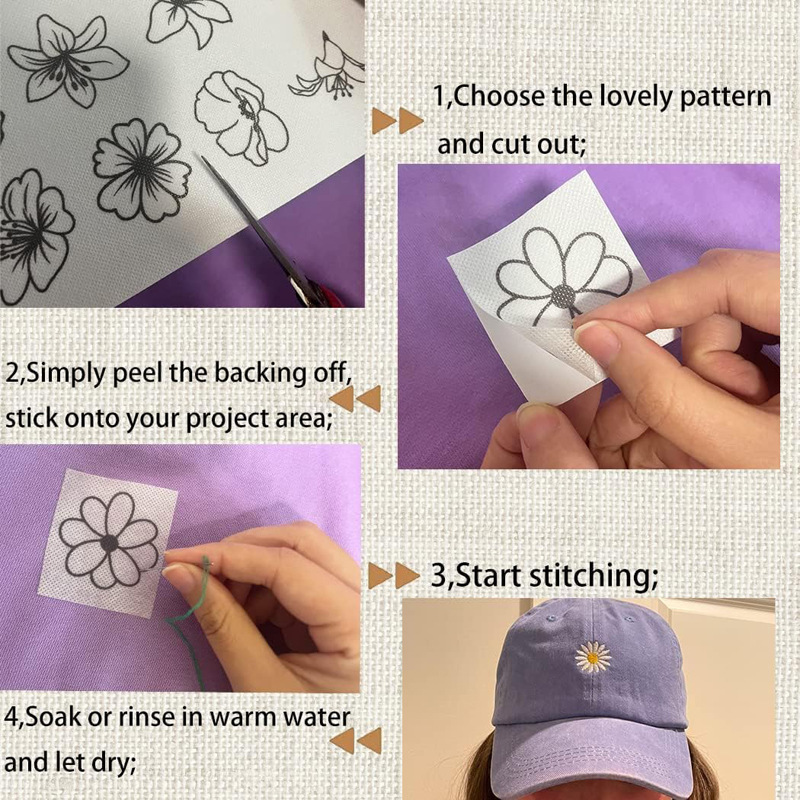 Water Soluble Stabilizer - Blank Sticky Water Soluble Embroidery Stabilizer