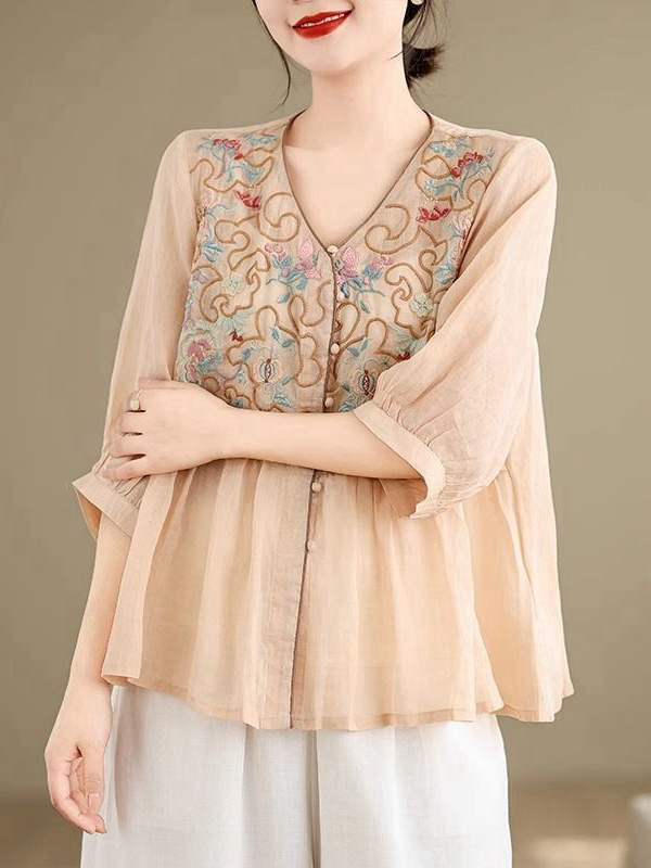 Embroidery Cardigan - Summer New Heavy Embroidery Women's Loose