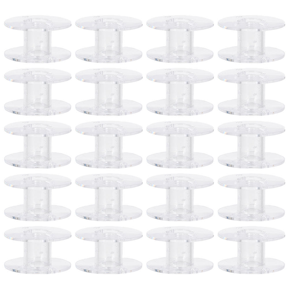 Embroidery Threads - 60Pcs Sewing Machine Bobbins Clear Plastic