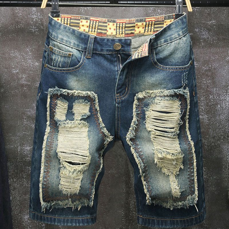 Embroidery Motif - New European and American style ripped