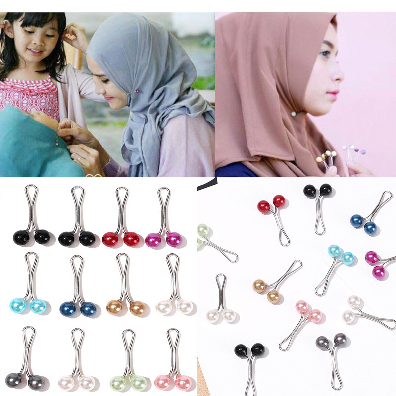 6/12/24PCS Pearls Pins Women S - Embroidery Hijab 评论和价格