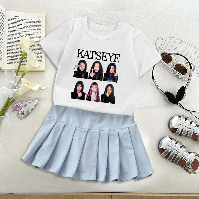 Fashion K POP K-KATSEYE T-shir - Embroidery Dress 评论和价格