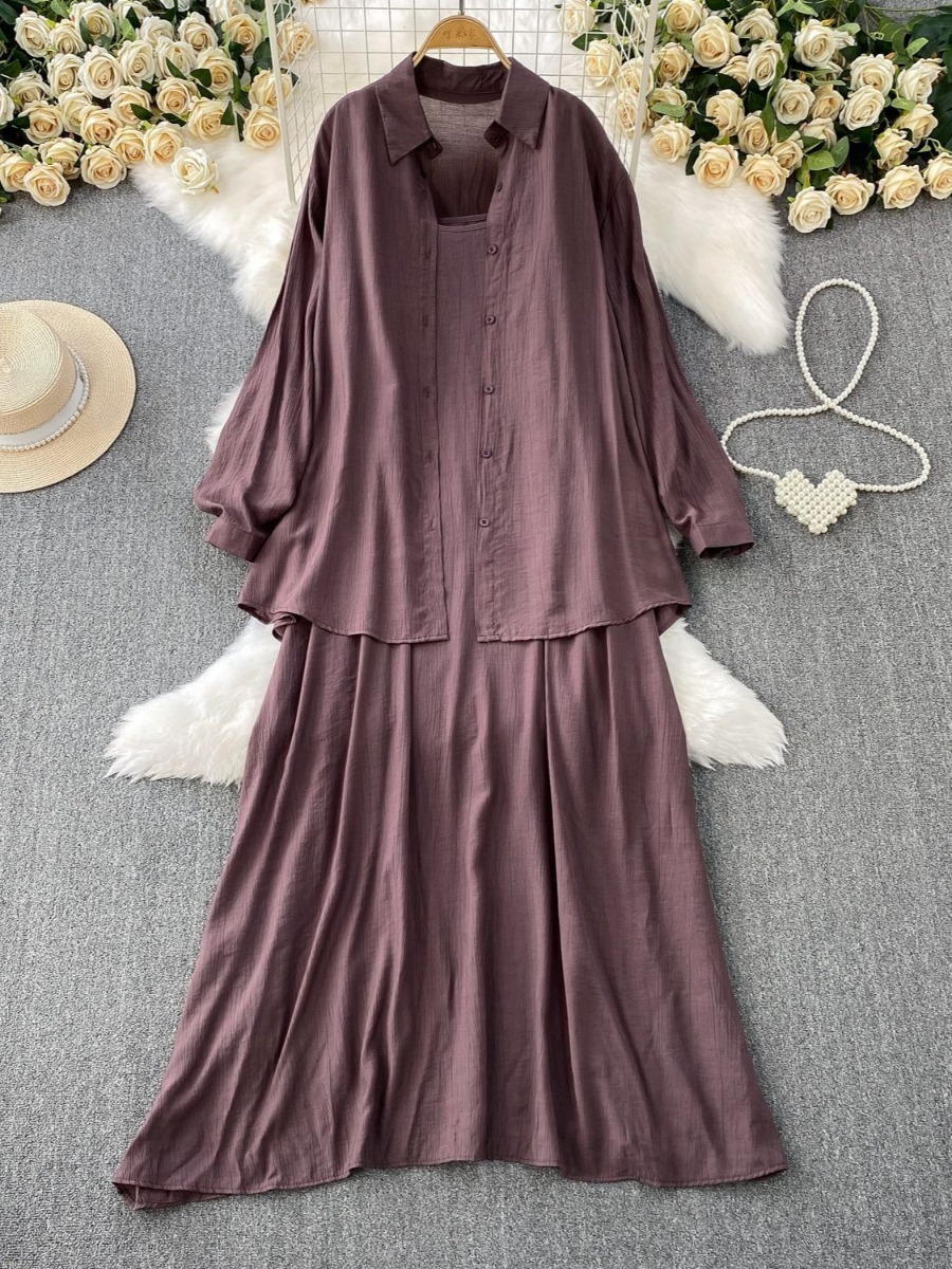 Muslim Women Shirt Dress Two P - Embroidery Online 评论和价格