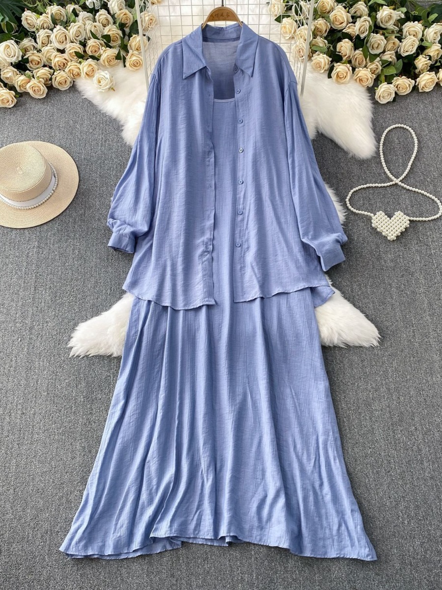 Muslim Women Shirt Dress Two P - Embroidery Online 评论和价格