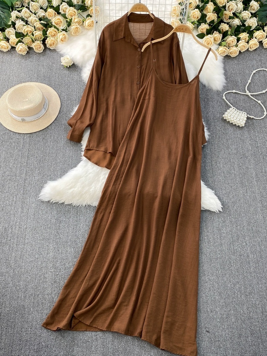 Muslim Women Shirt Dress Two P - Embroidery Online 评论和价格
