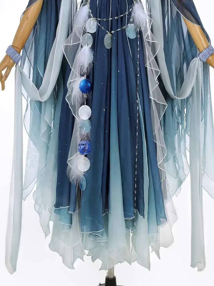 Exotic Blue Dress Heavy Embroi - Embroidery Dress 评论和价格