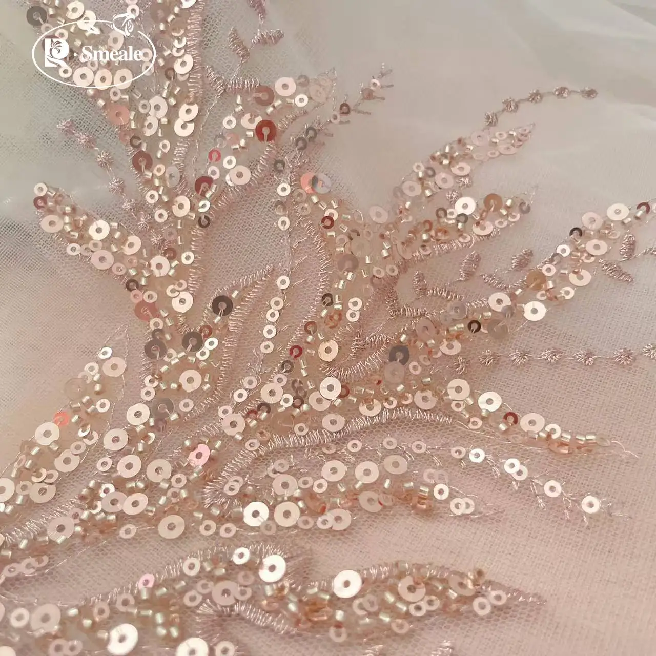 5Pair-2Pair.Rose Gold Sequin T - Embroidery Gold 评论和价格
