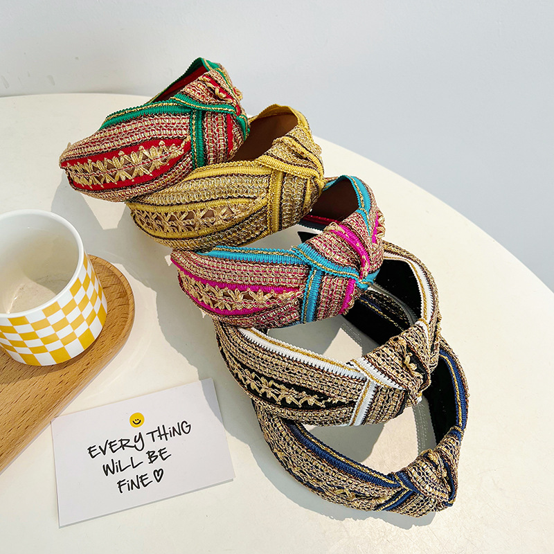 Women Girls Vintage Bohemian E - Embroidery Gold 评论和价格