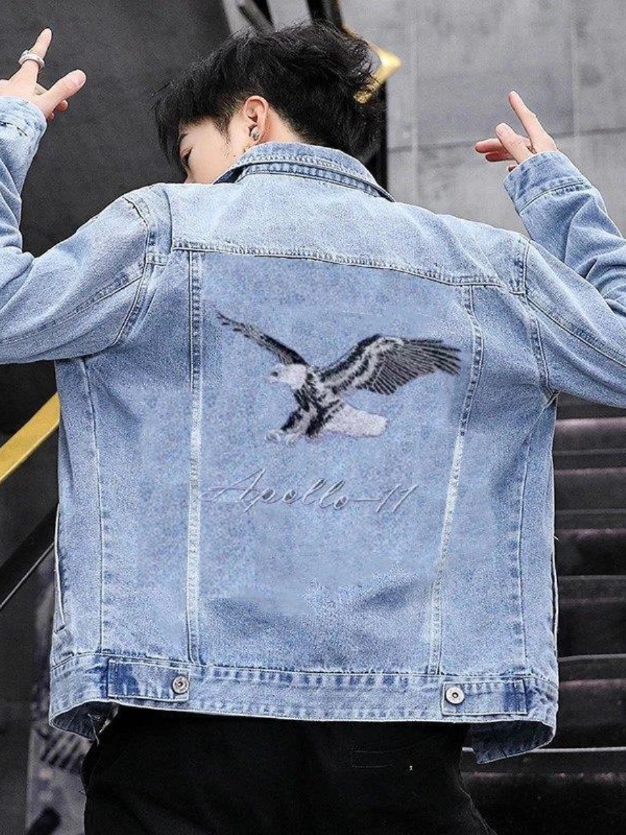 New 2026 Men's Denim Jacket Sp - Embroidery Jeans 评论和价格