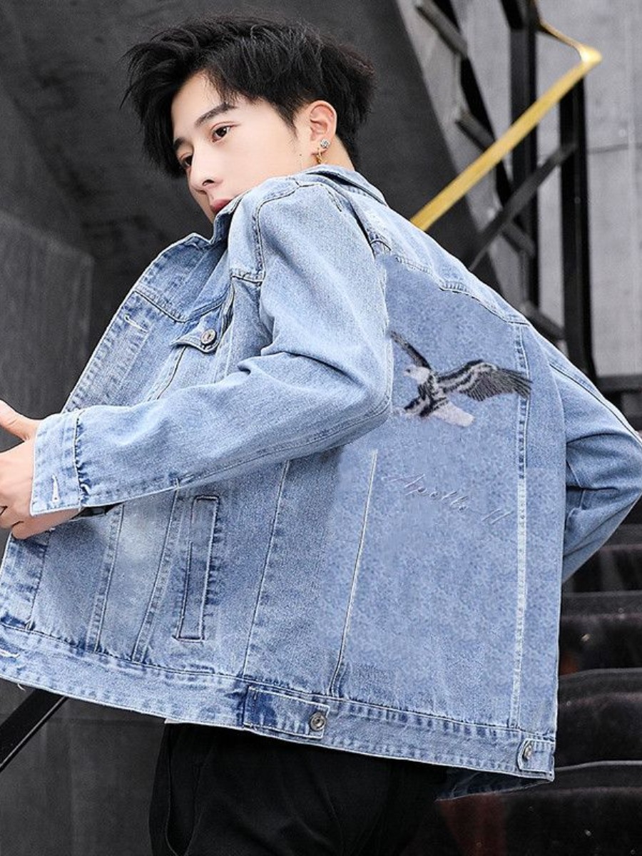 New 2026 Men's Denim Jacket Sp - Embroidery Jeans 评论和价格