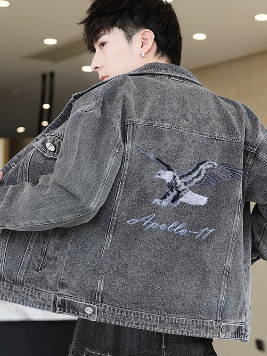 New 2026 Men's Denim Jacket Sp - Embroidery Jeans 评论和价格