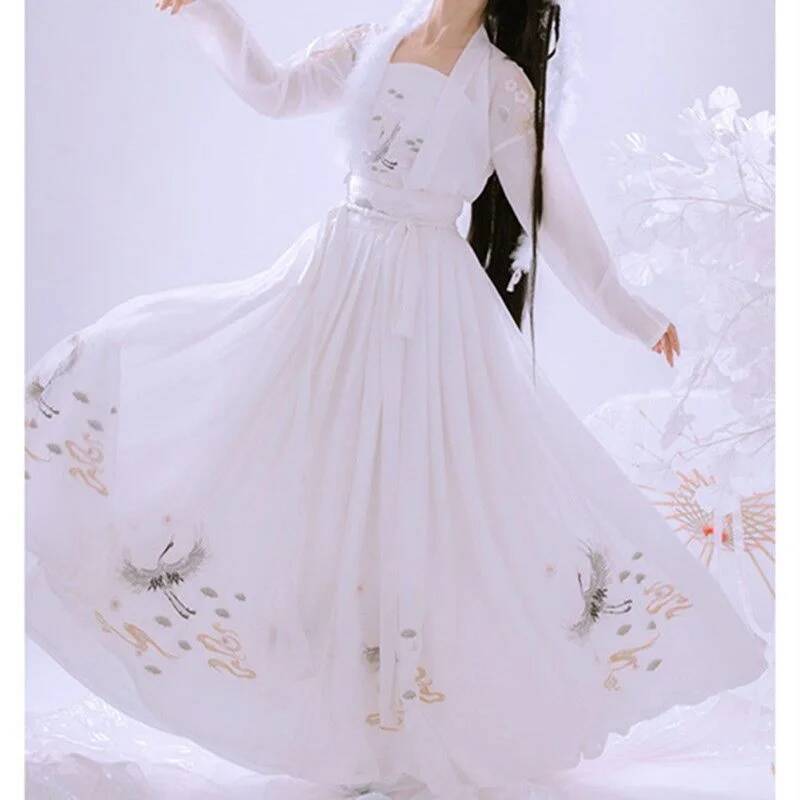 Chinese Ancient Hanfu Women's  - Embroidery Dress 评论和价格