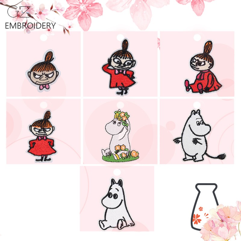 Moomin Cute Cartoon Embroidere - Embroidery Cloth 评论和价格