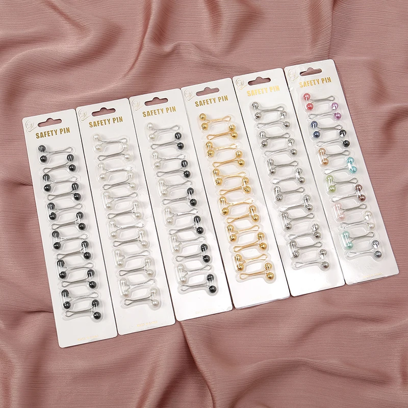 12pcs/Bag Muslim Hijab Pins Sc - Embroidery Hijab 评论和价格