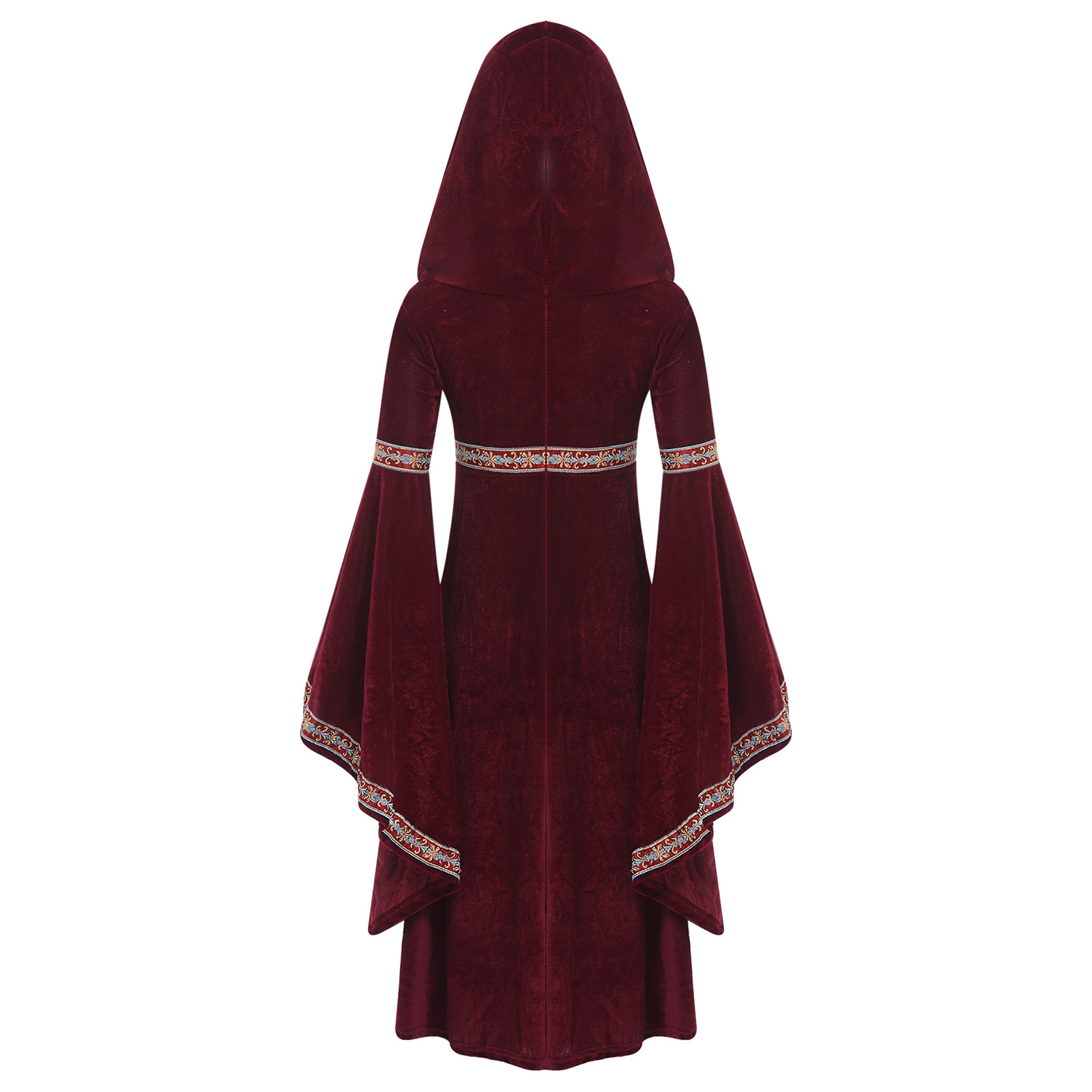 Hooded Medieval Princess Costu - Embroidery Motif 评论和价格