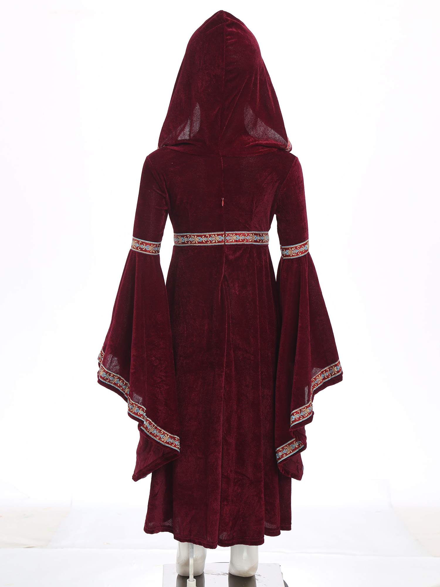 Hooded Medieval Princess Costu - Embroidery Motif 评论和价格