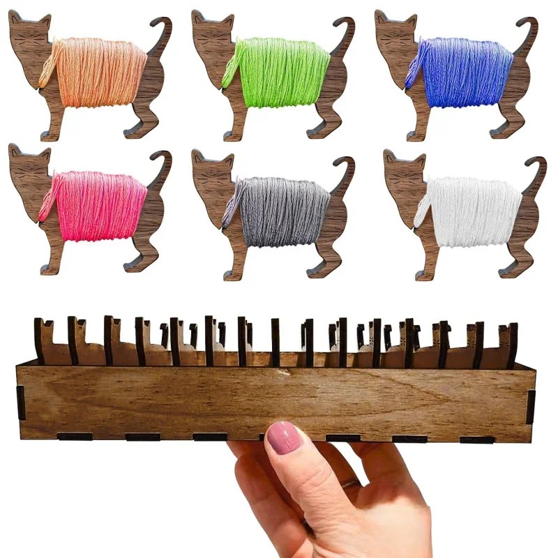2026 Wooden Rabbit Spool Set w - Embroidery Rabbit 评论和价格