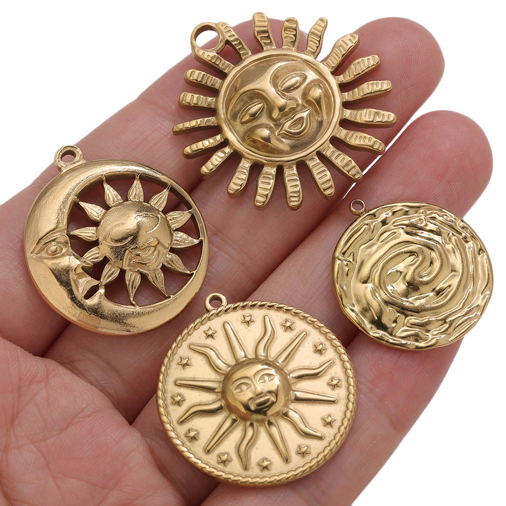 5pcs PVD Gold Charms Stainless - Embroidery Gold 评论和价格