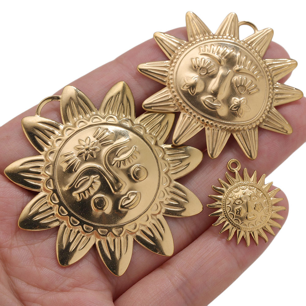 5pcs PVD Gold Charms Stainless - Embroidery Gold 评论和价格