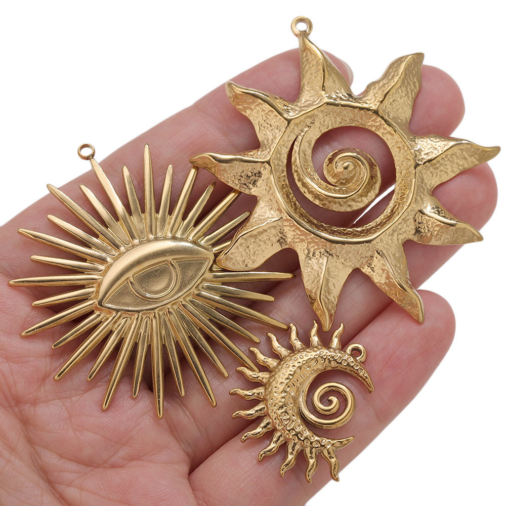 5pcs PVD Gold Charms Stainless - Embroidery Gold 评论和价格