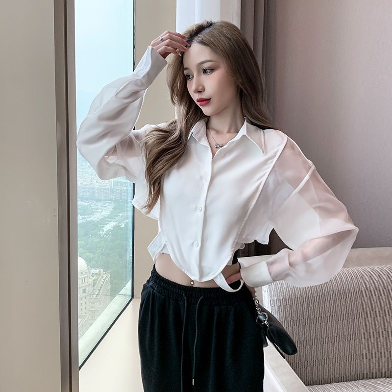 Shirts Women Retro Chic Patchw - Embroidery Online 评论和价格