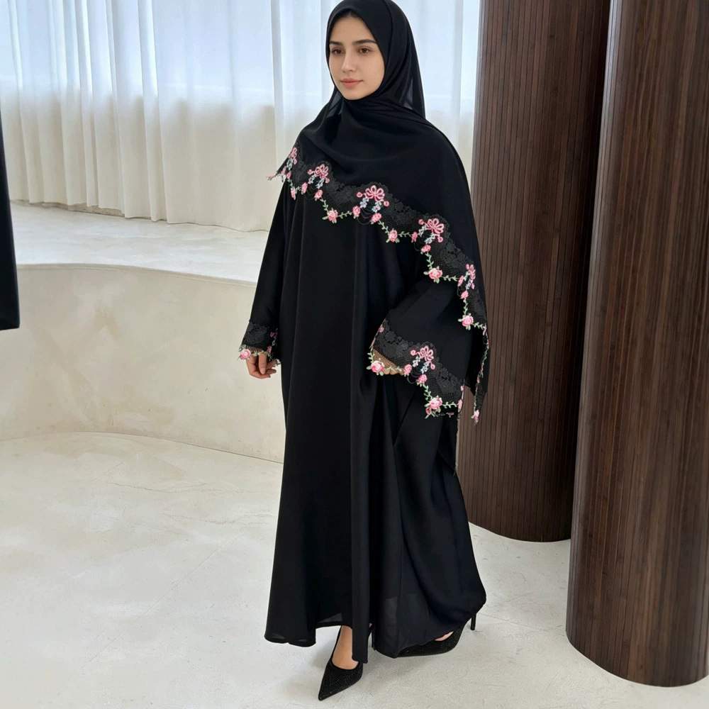 Eid Dress Women Muslim Abaya P - Embroidery Hijab 评论和价格