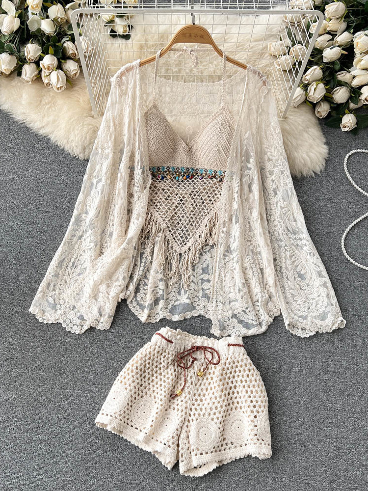 Summer New Holiday Suit Women' - Embroidery Cardigan 评论和价格