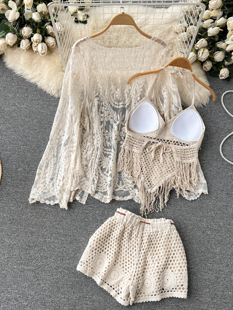 Summer New Holiday Suit Women' - Embroidery Cardigan 评论和价格