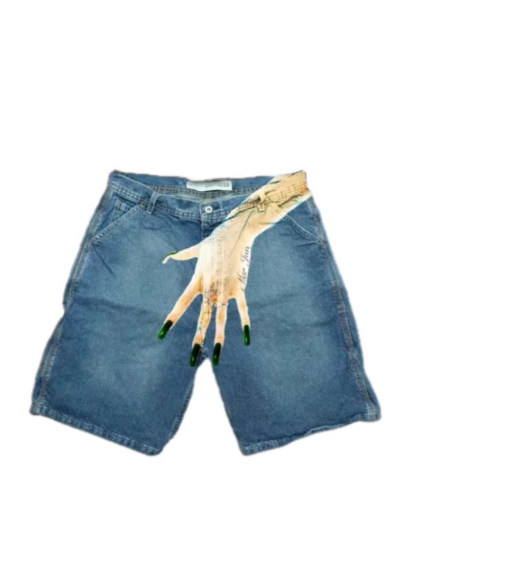 Deeptown Y2k Vintage Harajuku  - Embroidery Jeans 评论和价格
