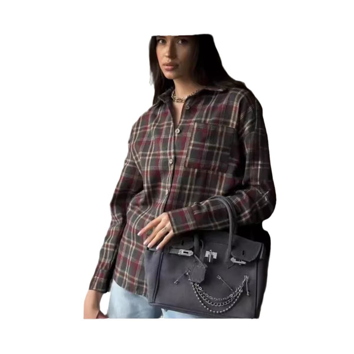 2025 Fashion Baggy Plaid Women - Embroidery Online 评论和价格
