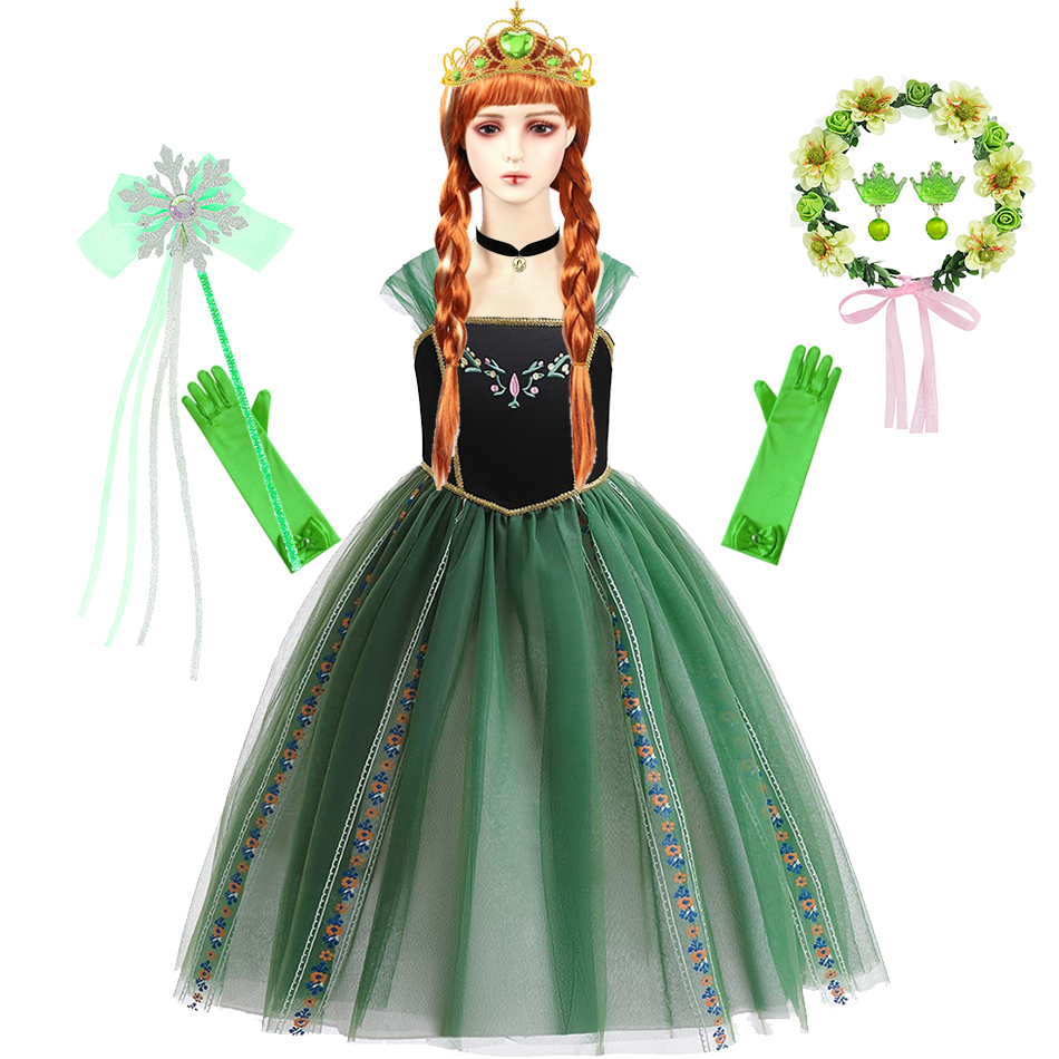 Dress For Anna Cosplay Princes - Embroidery Jersey 评论和价格