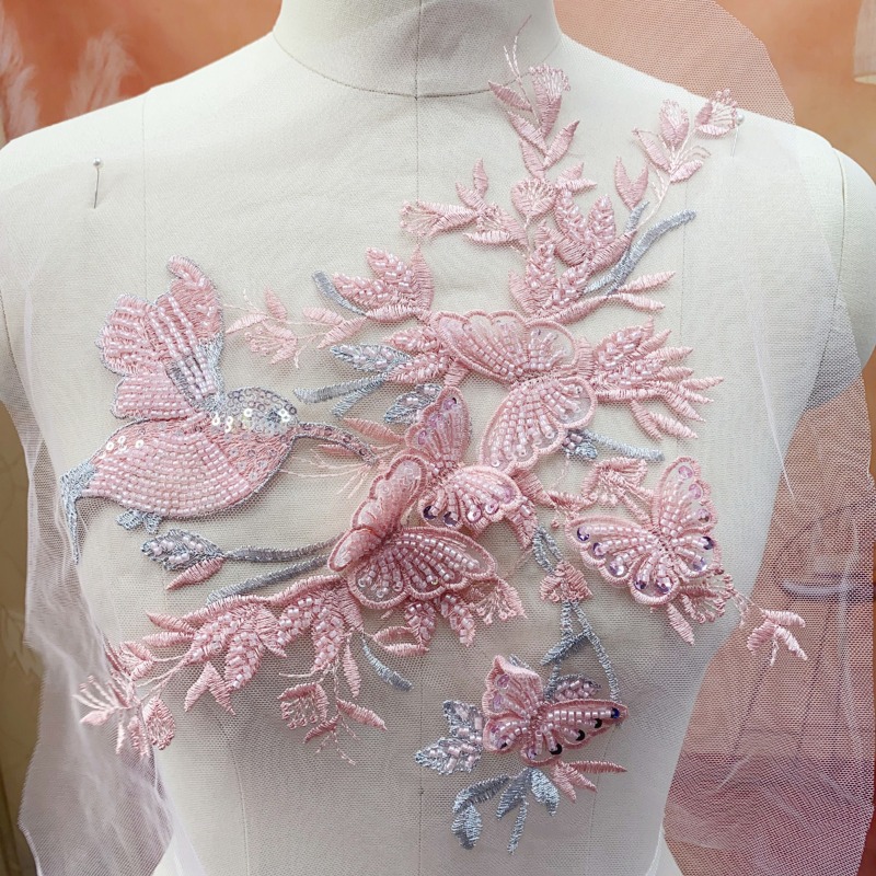Exquisite Gold Pink Metal Blue - Embroidery Gold 评论和价格