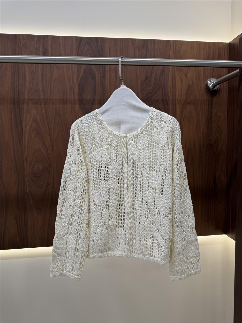 Women's Openwork Embroidered K - Embroidery Cardigan 评论和价格
