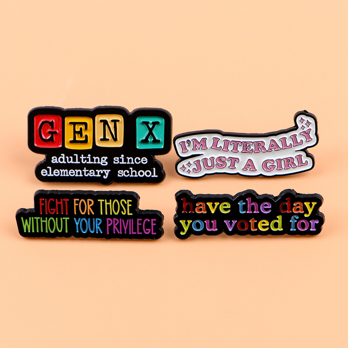 English Quote Brooch Pin Fashi - Embroidery Garment 评论和价格