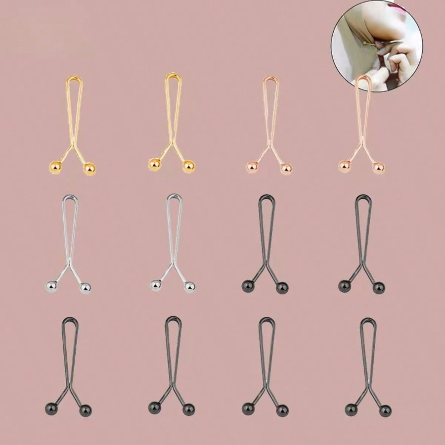 12pcs Women's Scarf Clips Hija - Embroidery Hijab 评论和价格