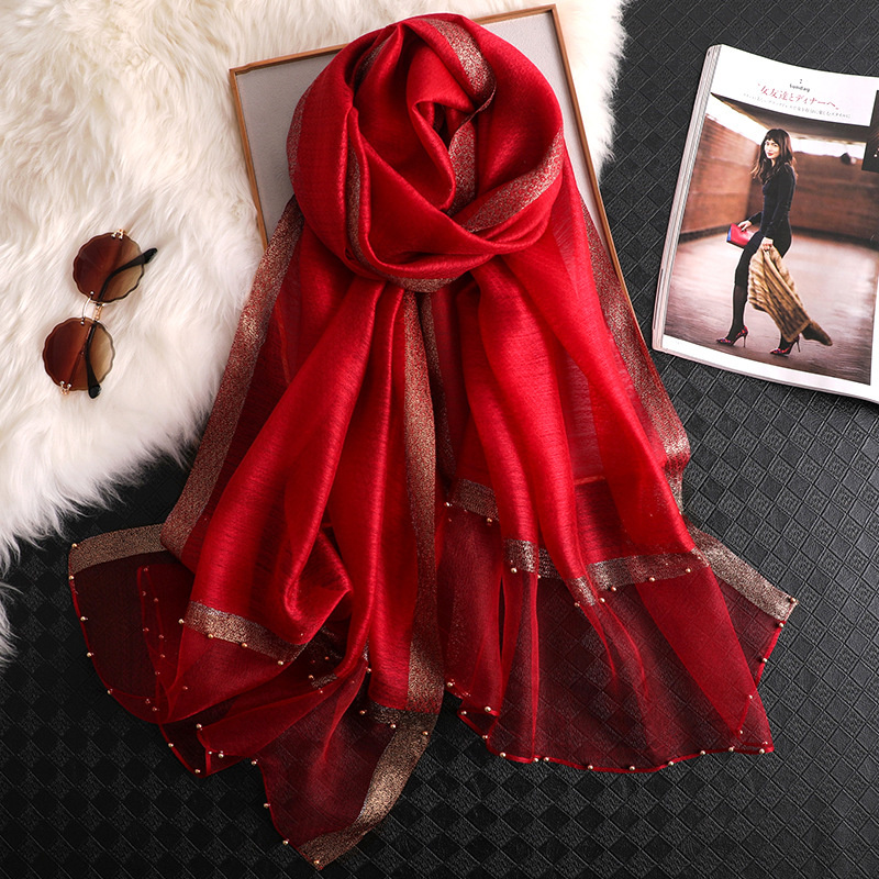 2024 Luxury 100% Silk Shawl Sc - Embroidery Hijab 评论和价格