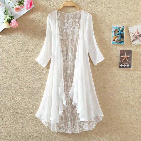 Boho Holiday Beach Summer Card - Embroidery Cardigan 评论和价格