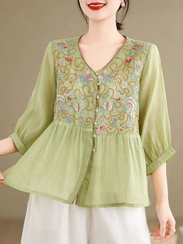 Summer New Heavy Embroidery Wo - Embroidery Cardigan 评论和价格