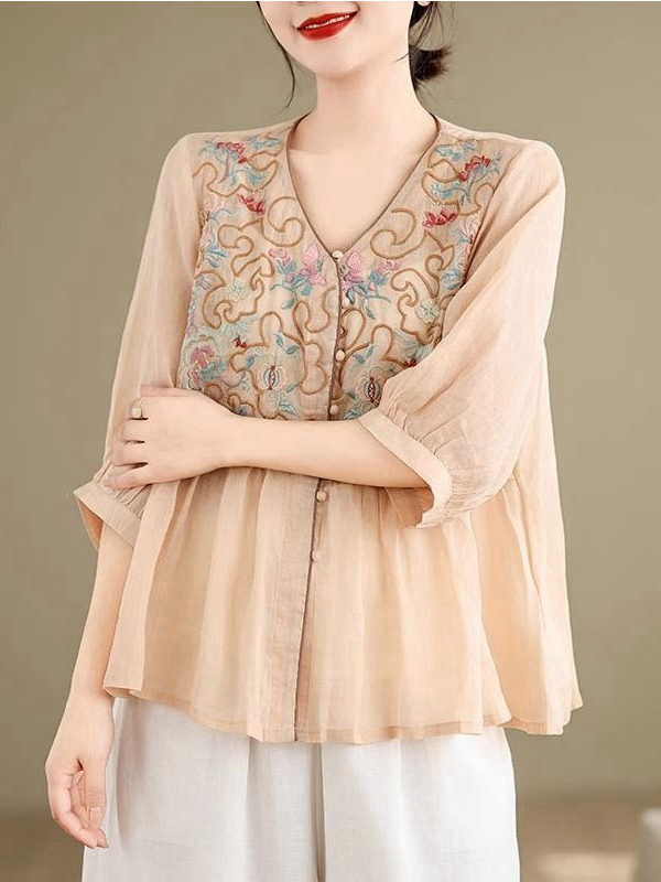 Summer New Heavy Embroidery Wo - Embroidery Cardigan 评论和价格