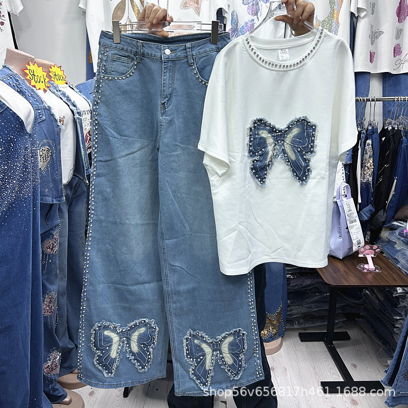 New Spring Summer Loose Women  - Embroidery Jeans 评论和价格
