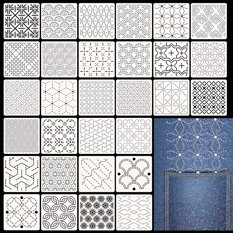 30Pcs Embroidery Templates DIY - Embroidery Ideas 评论和价格