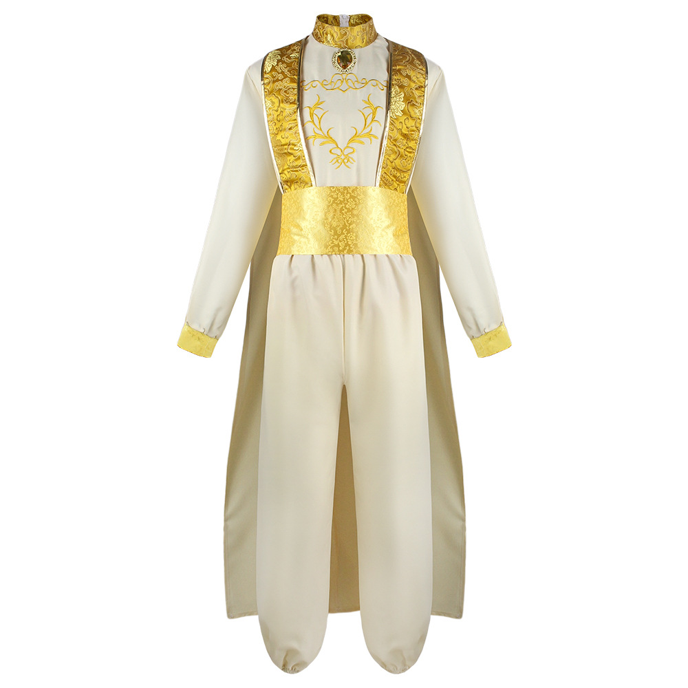 Adult Aladdin Cosplay Costume  - Embroidery Gold 评论和价格