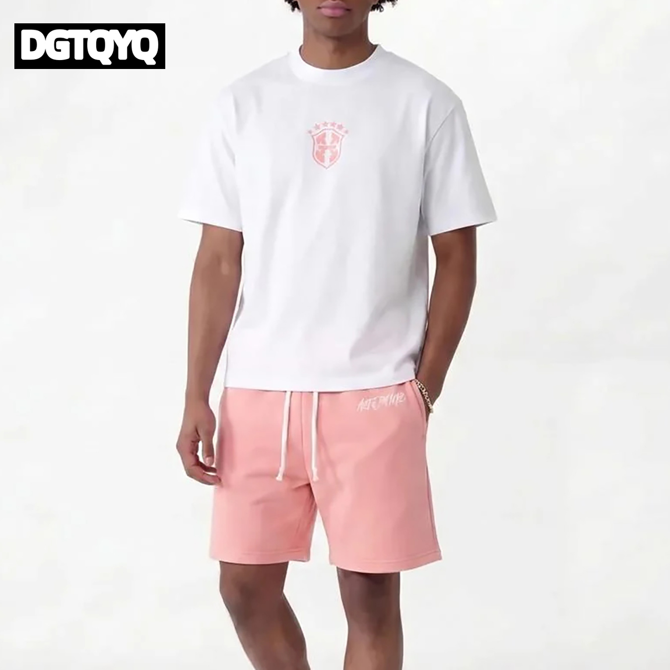 Man's Summer New Pink Embroide - Embroidery Men Shirt 评论和价格