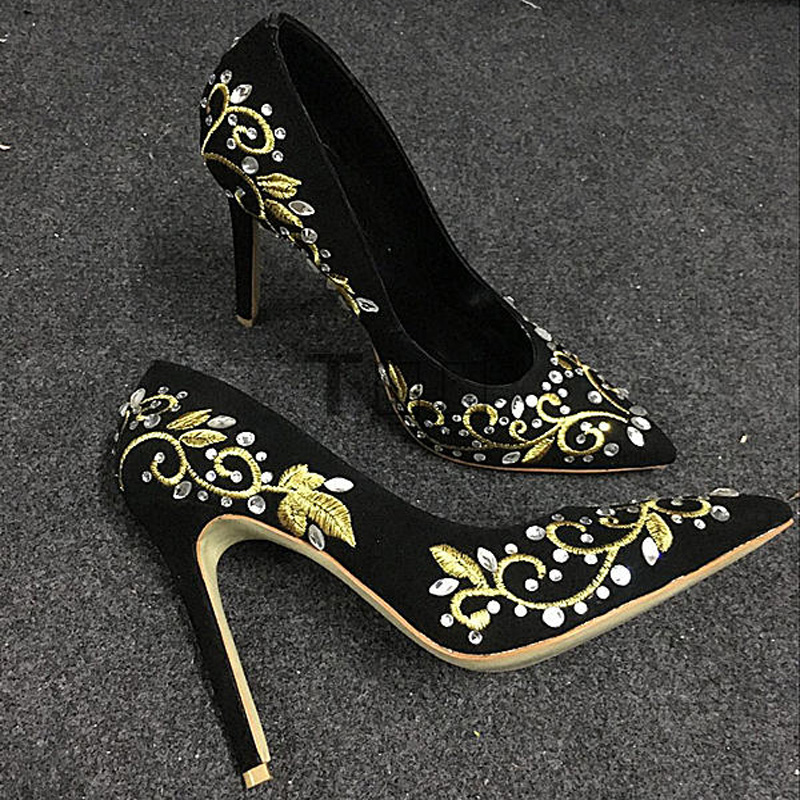 Bling Rhinestone Gold Silver F - Embroidery Gold 评论和价格