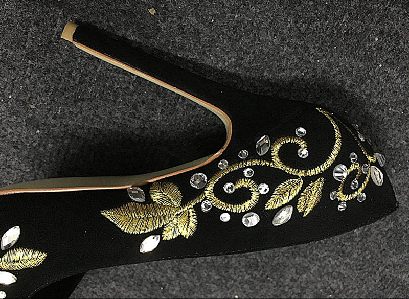 Bling Rhinestone Gold Silver F - Embroidery Gold 评论和价格