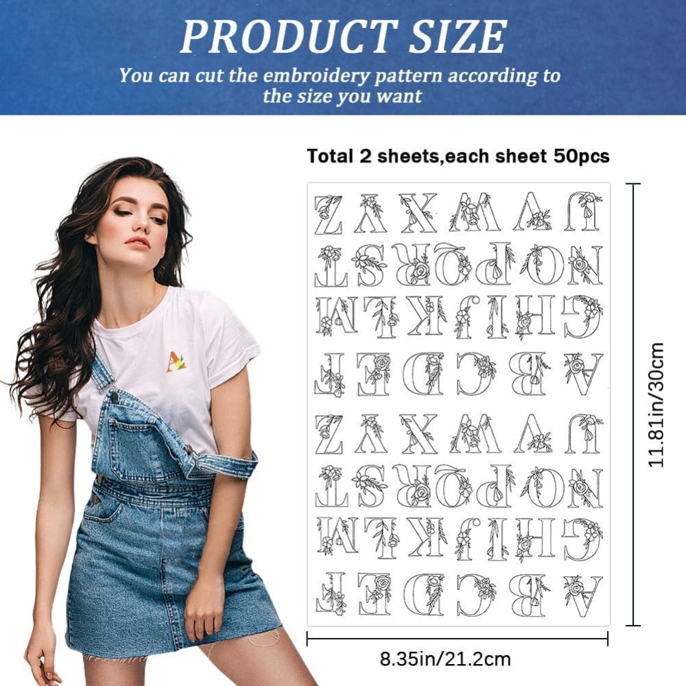 104Pcs Letter Embroidery Trans - Water Soluble Stabilizer 评论和价格