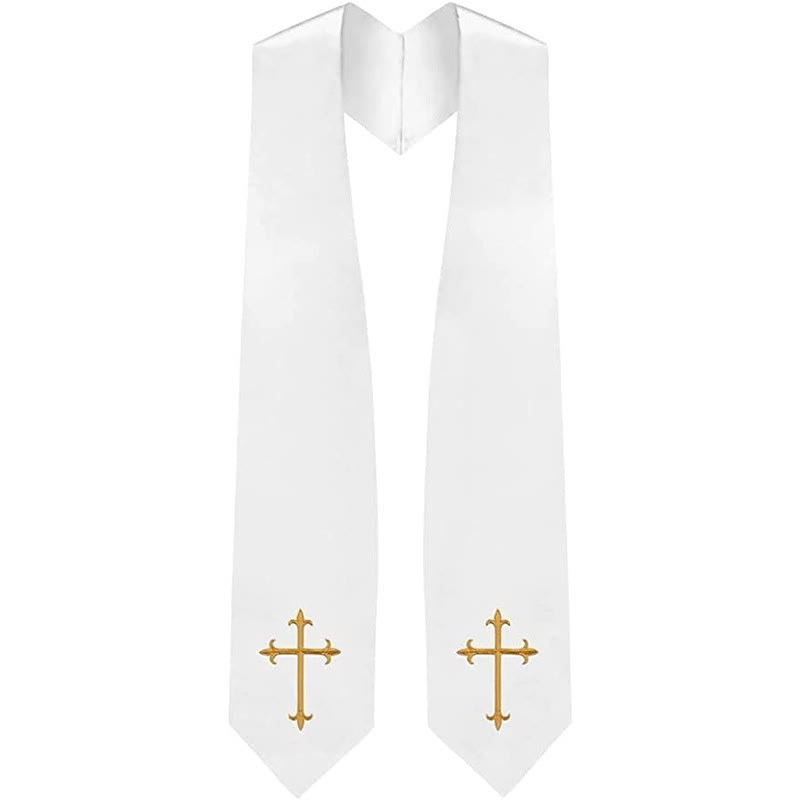Reversible Clergy Stole Double - Embroidery Gold 评论和价格