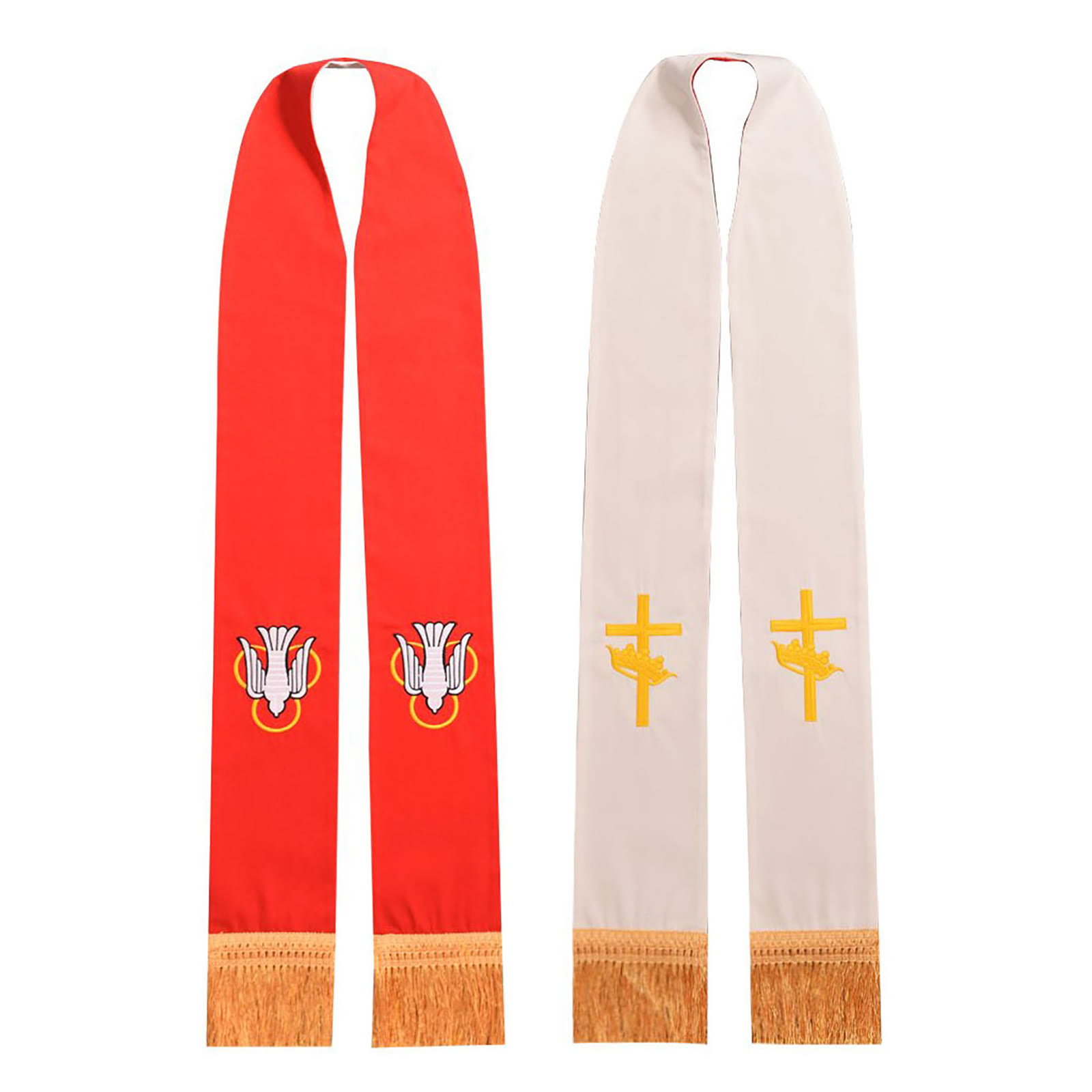 Reversible Clergy Stole Double - Embroidery Gold 评论和价格