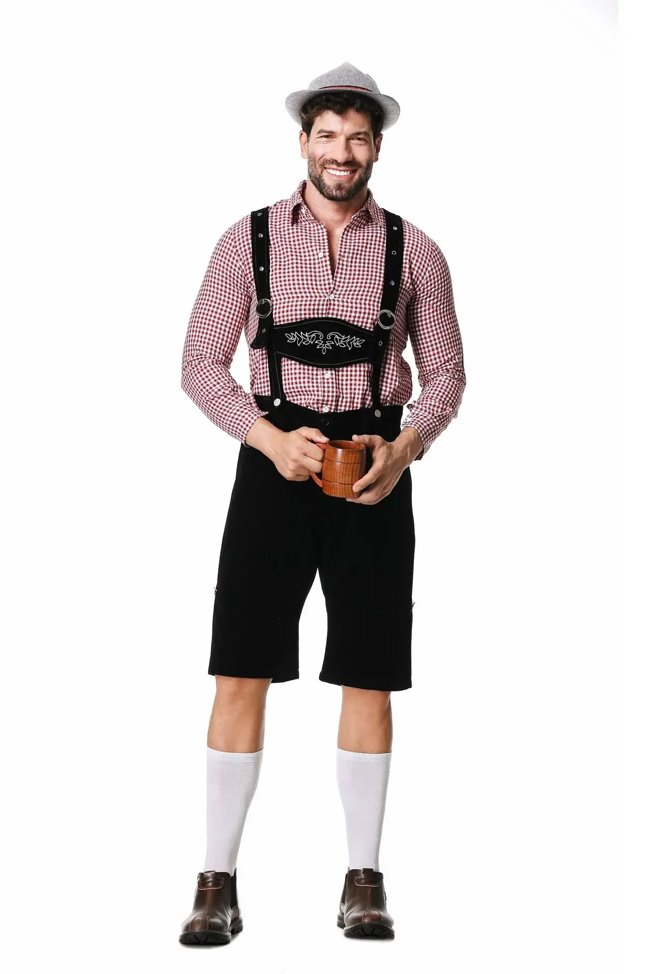 Germany Munich Traditional Okt - Embroidery Men Shirt 评论和价格